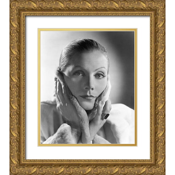 Unknown 12x14 Gold Ornate Wood Framed with Double Matting Museum Art Print Titled - Greta Garbo 1935 Anna Karenina