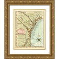 thumbnail image 1 of Unknown 12x14 Gold Ornate Wood Framed with Double Matting Museum Art Print Titled - Petite Map of Georgia, 1 of 4