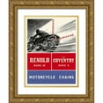 thumbnail image 1 of Unknown 12x14 Gold Ornate Wood Framed with Double Matting Museum Art Print Titled - Reynold Mark 10 Motorcycle Chains, 1 of 4