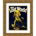 thumbnail image 1 of Unknown 12x14 Gold Ornate Wood Framed with Double Matting Museum Art Print Titled - Vintage Film Posters: Lost World, 1 of 4