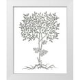thumbnail image 1 of Unknown  12x14 White Modern Wood Framed Museum Art Print Titled - BAndW Plant Specimen IV, 1 of 4