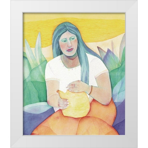 Unknown 12x14 White Modern Wood Framed Museum Art Print Titled - One Sister