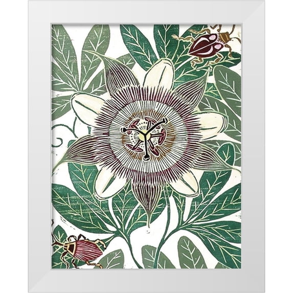 Unknown 12x14 White Modern Wood Framed Museum Art Print Titled - Poppy II