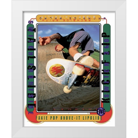Unknown 12x14 White Modern Wood Framed Museum Art Print Titled - Skateboard Extreme