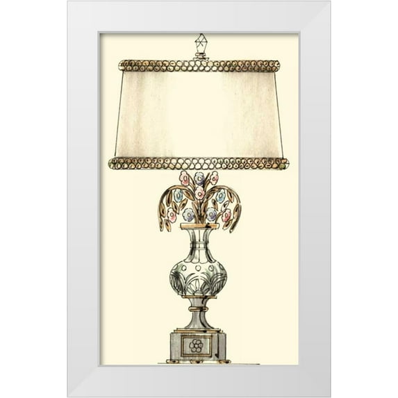Unknown 12x18 White Modern Wood Framed Museum Art Print Titled - Boudoir Lamp V
