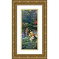 thumbnail image 1 of Unknown 12x24 Gold Ornate Wood Framed with Double Matting Museum Art Print Titled - Gazebo on Lake II, 1 of 4
