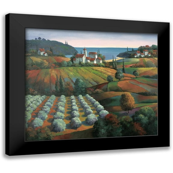 Unknown 13x12 Black Modern Framed Museum Art Print Titled - Toscany Vista II