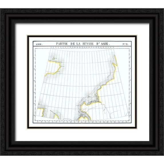 Unknown 13x12 Black Ornate Wood Framed with Double Matting Museum Art Print Titled - Russia