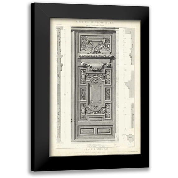 Unknown 13x18 Black Modern Framed Museum Art Print Titled - Motifs Historiques III