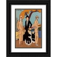 thumbnail image 1 of Unknown 13x18 Black Ornate Wood Framed with Double Matting Museum Art Print Titled - Vintage Couture IV, 1 of 4