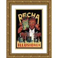 thumbnail image 1 of Unknown 13x18 Gold Ornate Wood Framed with Double Matting Museum Art Print Titled - Magicians: Recha Illusionen, 1 of 4