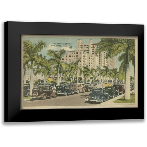 Unknown 14x10 Black Modern Framed Museum Art Print Titled - Miami Beach VII