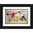 thumbnail image 1 of Unknown 14x10 Black Ornate Wood Framed with Double Matting Museum Art Print Titled - The Boro Still Unbeaten, 1 of 4