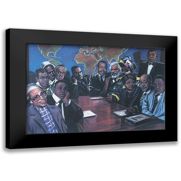Unknown 14x11 Black Modern Framed Museum Art Print Titled - At the Table