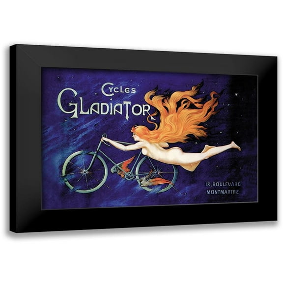 Unknown 14x11 Black Modern Framed Museum Art Print Titled - Cycles Gladiator, 1895