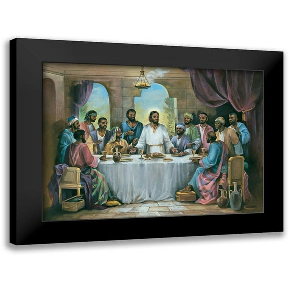Unknown 14x11 Black Modern Framed Museum Art Print Titled - Last Supper