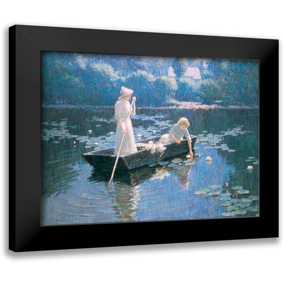 Unknown 14x11 Black Modern Framed Museum Art Print Titled - On the Lake