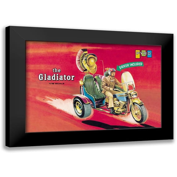 Unknown 14x11 Black Modern Framed Museum Art Print Titled - The Gladiator - Driver Included