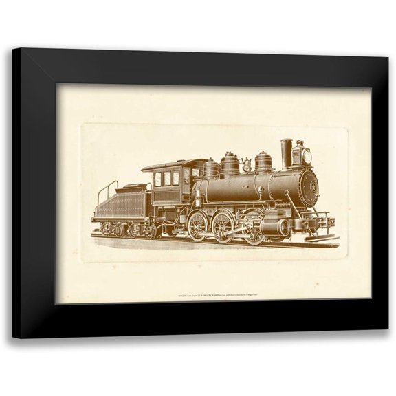 Unknown 14x11 Black Modern Framed Museum Art Print Titled - Train Engine IV