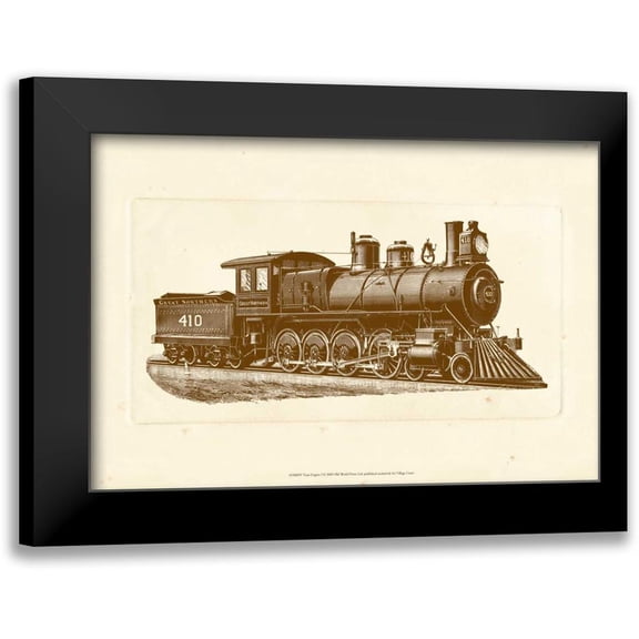 Unknown 14x11 Black Modern Framed Museum Art Print Titled - Train Engine I