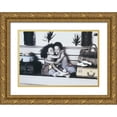 thumbnail image 1 of Unknown 14x11 Gold Ornate Wood Framed with Double Matting Museum Art Print Titled - Two Kids II, 1 of 4