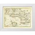 thumbnail image 1 of Unknown 14x11 White Modern Wood Framed Museum Art Print Titled - Currents Ships Courses Cuba - 1762, 1 of 4