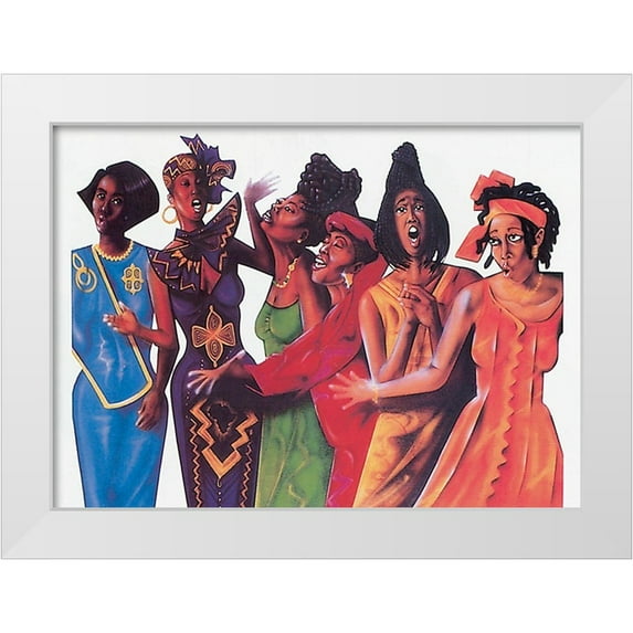 Unknown 14x11 White Modern Wood Framed Museum Art Print Titled - Sorority Sisters