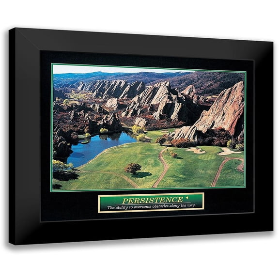Unknown 14x12 Black Modern Framed Museum Art Print Titled - Golf - Challenge