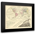thumbnail image 1 of Unknown 14x12 Black Modern Framed Museum Art Print Titled - Great River Systems World, 1 of 5
