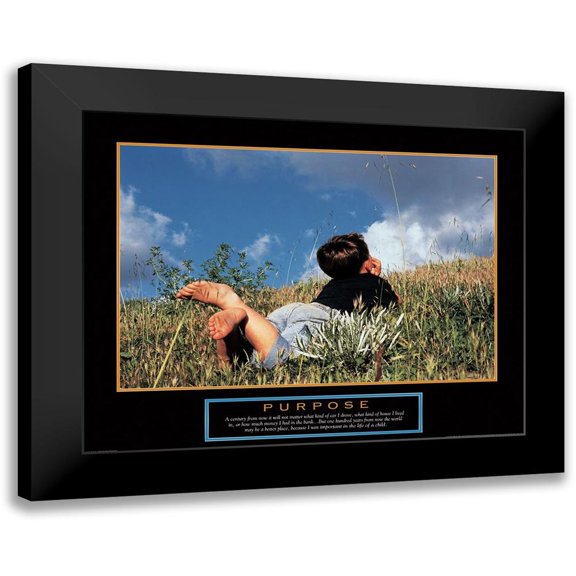 Unknown 14x12 Black Modern Framed Museum Art Print Titled - Purpose - Bot in Flowers