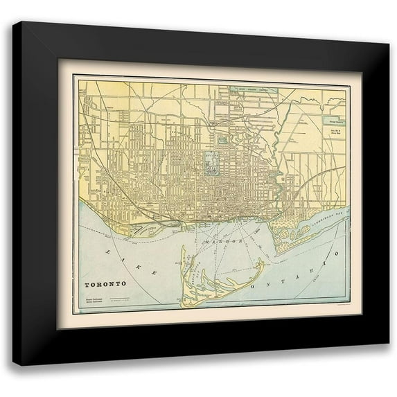 Unknown 14x12 Black Modern Framed Museum Art Print Titled - Toronto - Cram 1892