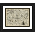 thumbnail image 1 of Unknown 14x12 Black Ornate Wood Framed with Double Matting Museum Art Print Titled - Map of London Grid XI, 1 of 4