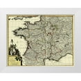 thumbnail image 1 of Unknown 14x12 White Modern Wood Framed Museum Art Print Titled - Western Part Europe with France - 1653, 1 of 4