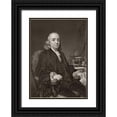 thumbnail image 1 of Unknown 14x18 Black Ornate Wood Framed with Double Matting Museum Art Print Titled - Benjamin Franklin, 1 of 4
