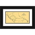 thumbnail image 1 of Unknown 14x9 Black Ornate Wood Framed with Double Matting Museum Art Print Titled - Phoenixville to Pinegrove Railroad Route - 1852, 1 of 4