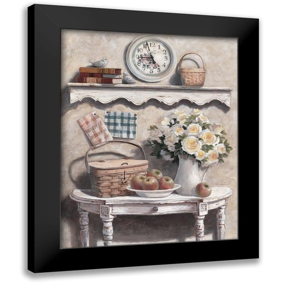 Unknown 15x18 Black Modern Framed Museum Art Print Titled - Flowers and Fruit
