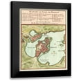 thumbnail image 1 of Unknown 15x18 Black Modern Framed Museum Art Print Titled - Petite Map of the City of Boston, 1 of 5