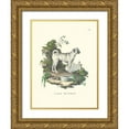 thumbnail image 1 of Unknown 15x18 Gold Ornate Wood Framed with Double Matting Museum Art Print Titled - French Dogs X, 1 of 4