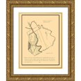 thumbnail image 1 of Unknown 15x18 Gold Ornate Wood Framed with Double Matting Museum Art Print Titled - Red River and Mt Pleasant Louisiana Landowner, 1 of 4