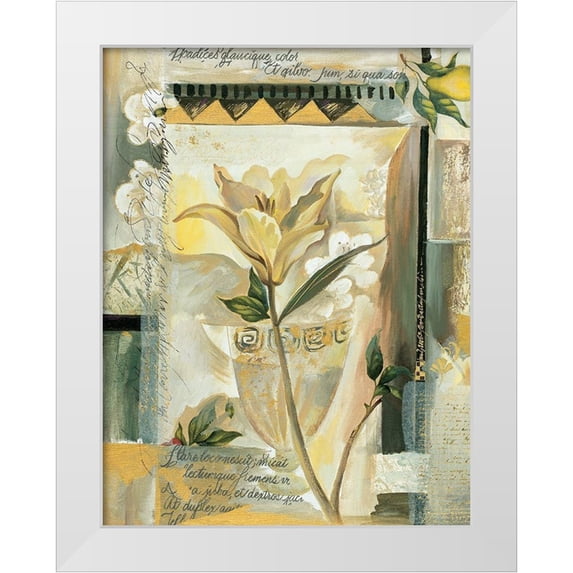 Unknown 15x18 White Modern Wood Framed Museum Art Print Titled - Abstract Orchid