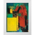 thumbnail image 1 of Unknown 15x18 White Modern Wood Framed Museum Art Print Titled - Abstract Yellow/Red, 1 of 4