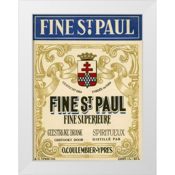 Unknown 15x18 White Modern Wood Framed Museum Art Print Titled - Fine St. Paul