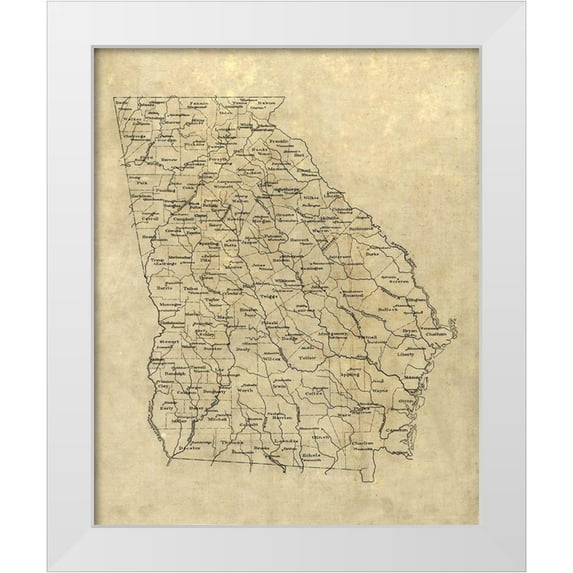 Unknown 15x18 White Modern Wood Framed Museum Art Print Titled - Georgia -1893