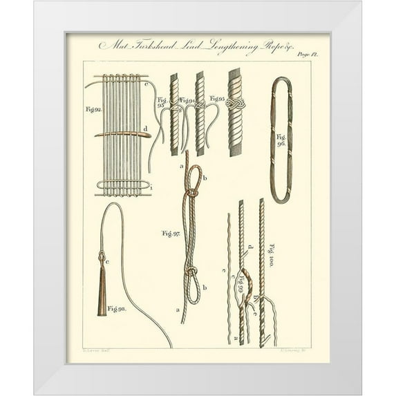 Unknown 15x18 White Modern Wood Framed Museum Art Print Titled - Nautical details IV