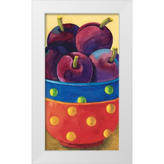 Unknown 15x24 White Modern Wood Framed Museum Art Print Titled - Plums