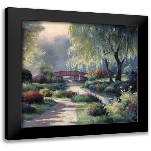 Unknown 16x15 Black Modern Framed Museum Art Print Titled - Red Bridge