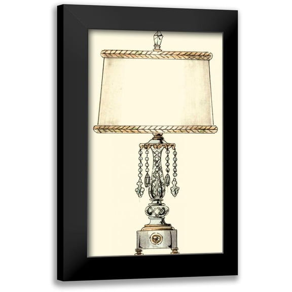 Unknown 16x24 Black Modern Framed Museum Art Print Titled - Boudoir Lamp II
