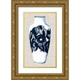 thumbnail image 1 of Unknown 16x24 Gold Ornate Wood Framed with Double Matting Museum Art Print Titled - Blue and White Vase III, 1 of 4