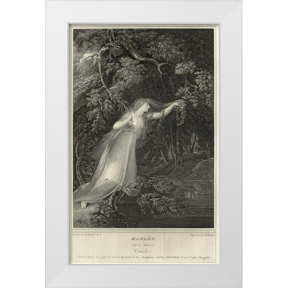 Unknown 16x24 White Modern Wood Framed Museum Art Print Titled - Hamlet