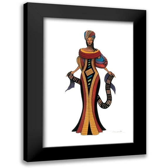 Unknown 17x24 Black Modern Framed Museum Art Print Titled - Nigerian Queen